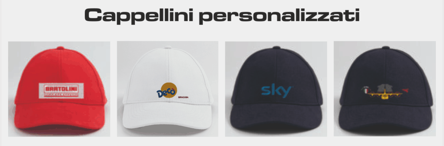 cappellini ricamati • Logos Personalizzazioni cappellini ricamati 